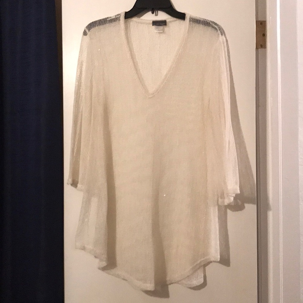 See thru white cover up